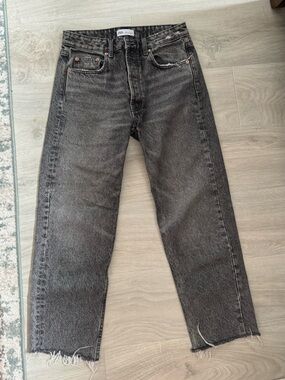 Zara High Rise Loose Straight Jeans